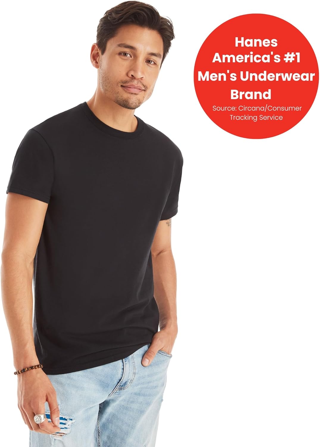 Men's Cotton, Moisture-Wicking Crew Tee Undershirts